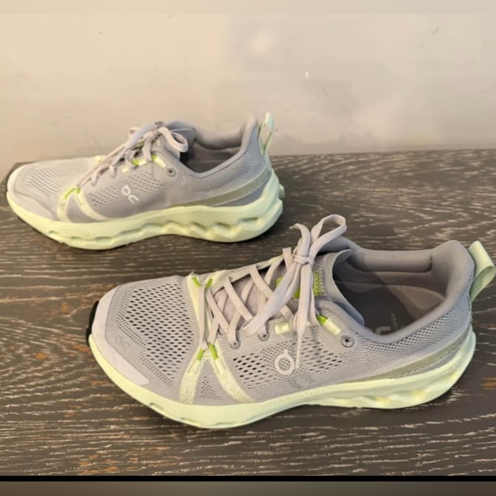 On Running Cloudsurfer Trail Shoes in Light Gray